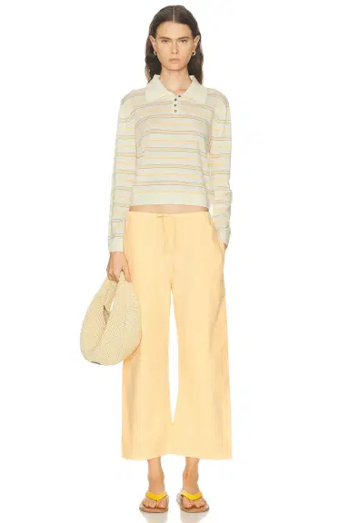 LESET James Stripe Polo Top | Thumbnail 4 LESET James Stripe Polo Top | Thumbnail 4