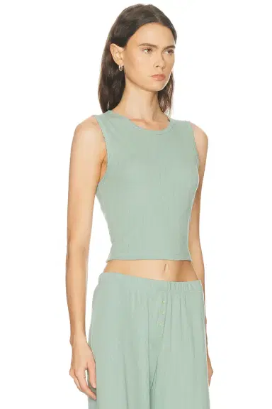 LESET Pointelle Sleeveless Crewneck Top | Thumbnail 2