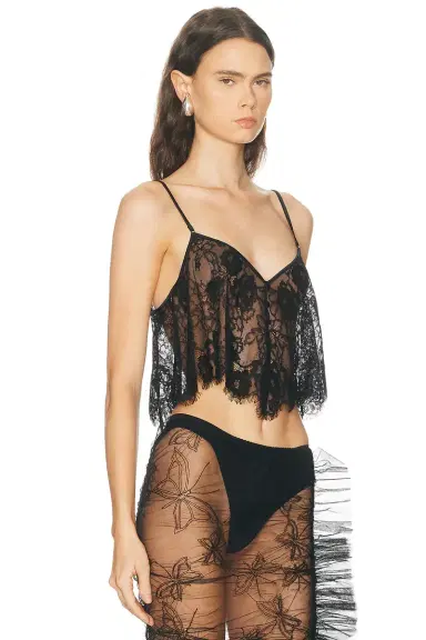 Fleur du Mal Juliet Lace Flutter Cami Top | Thumbnail 2