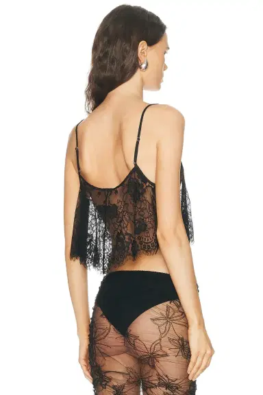 Fleur du Mal Juliet Lace Flutter Cami Top | Thumbnail 3