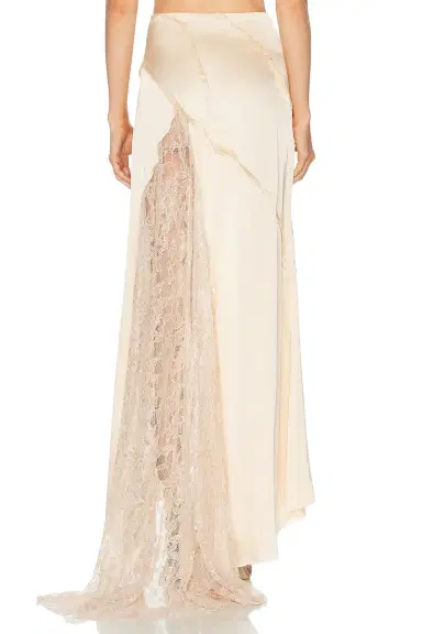 Blumarine Satin And Lace Skirt | Thumbnail 4 Blumarine Satin And Lace Skirt | Thumbnail 4