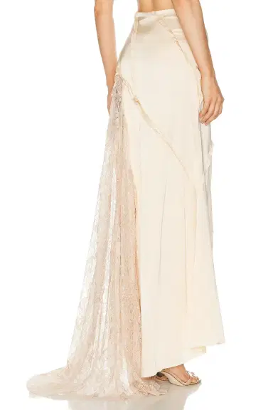Blumarine Satin And Lace Skirt | Thumbnail 5 Blumarine Satin And Lace Skirt | Thumbnail 5