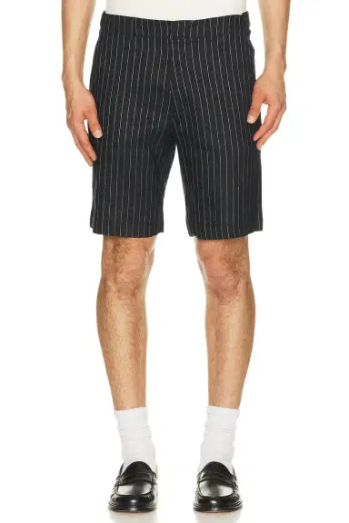Khalhon Linen Stripe Club Shorts | Thumbnail 1 Khalhon Linen Stripe Club Shorts | Thumbnail 1