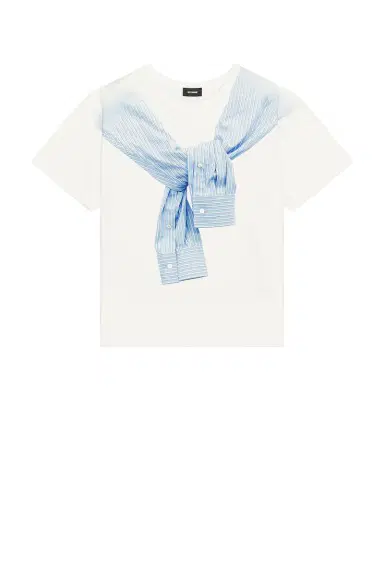 WE11DONE Trompe-L'Oeil Tied Up T-Shirt | Thumbnail 4