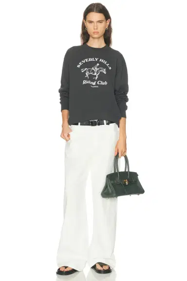 Sporty & Rich BH Riding Club Crewneck Sweatshirt | Thumbnail 4