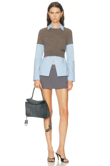 Alexander Wang Prestyled Button Down Top | Thumbnail 4