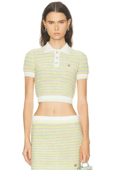 Casablanca Bourgeois Stripe Polo Shirt | Thumbnail 1