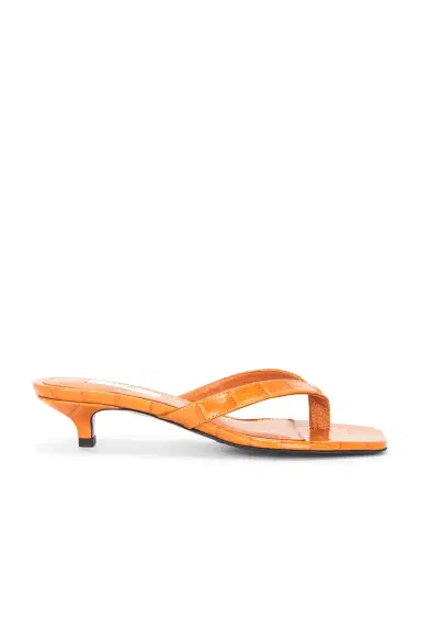 TOTEME Croco Embossed Heeled Flip Flop | Thumbnail 1 TOTEME Croco Embossed Heeled Flip Flop | Thumbnail 1