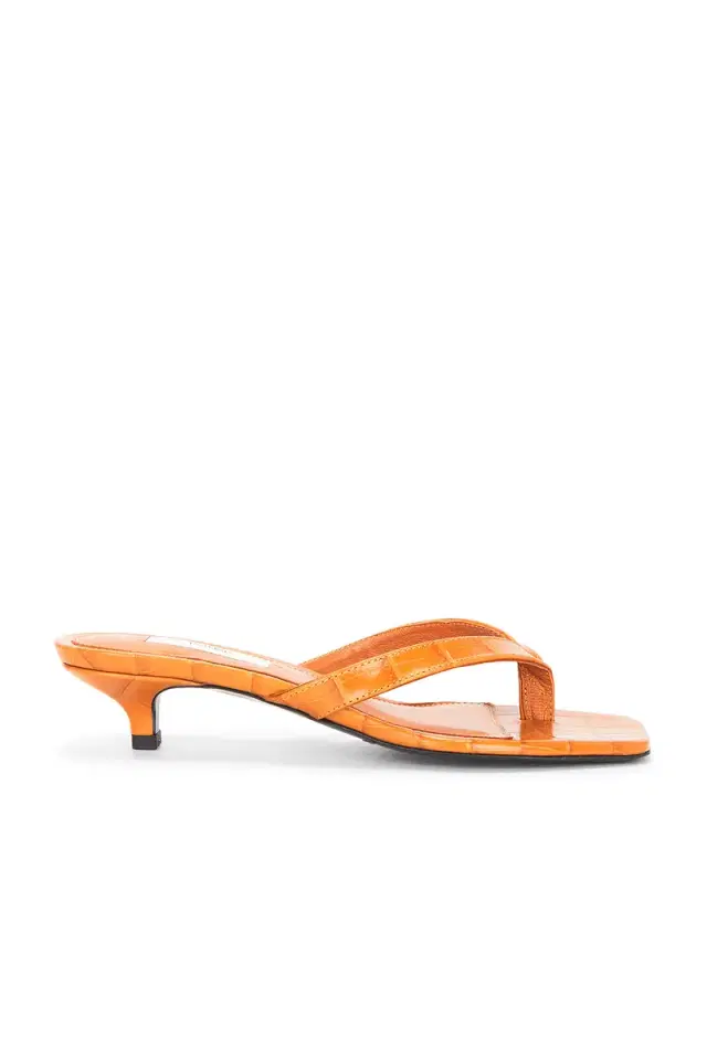 Toteme Croco Embossed Heeled Flip Flop