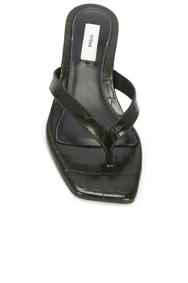 TOTEME Croco Embossed Heeled Flip Flop | Thumbnail 4 TOTEME Croco Embossed Heeled Flip Flop | Thumbnail 4