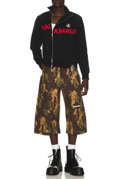 Spencer Badu Camo Slashed Shorts | Thumbnail 3