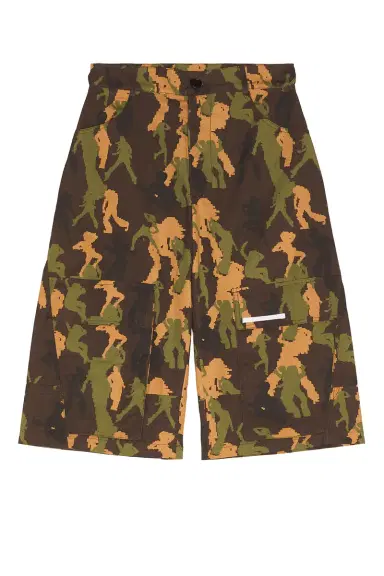 Spencer Badu Camo Slashed Shorts | Thumbnail 4