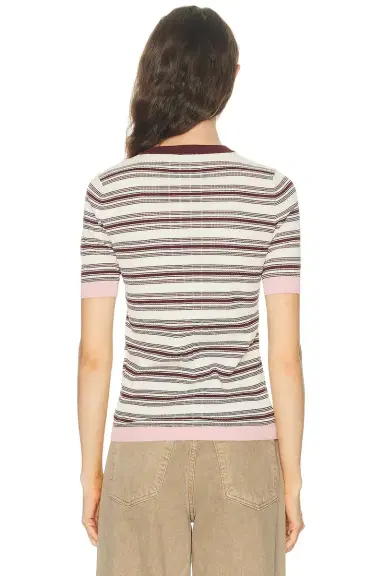 Moncler Short Sleeve Knit Top | Thumbnail 3 Moncler Short Sleeve Knit Top | Thumbnail 3