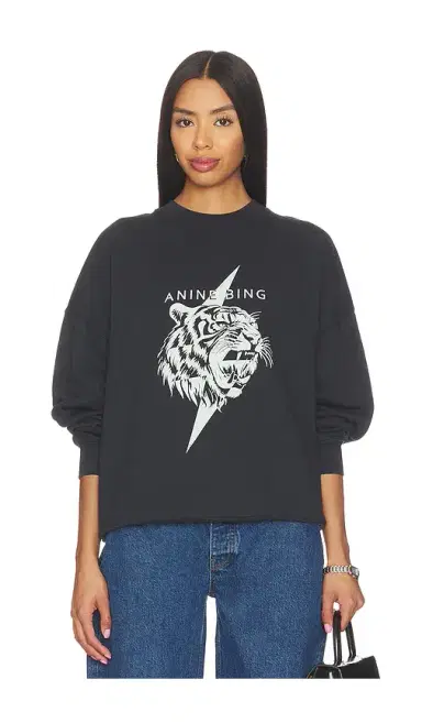 Anine Bing Miles Tiger Sweatshirt | Thumbnail 1