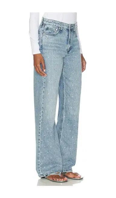 rag & bone Featherweight Logan Embellished Wide Jeans | Thumbnail 2 rag & bone Featherweight Logan Embellished Wide Jeans | Thumbnail 2