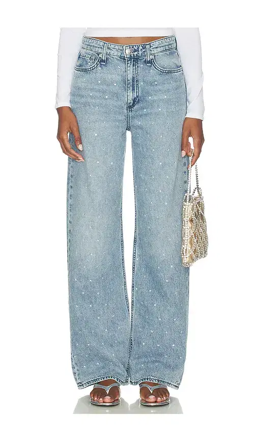 Featherweight Logan Embellished Wide Jeans