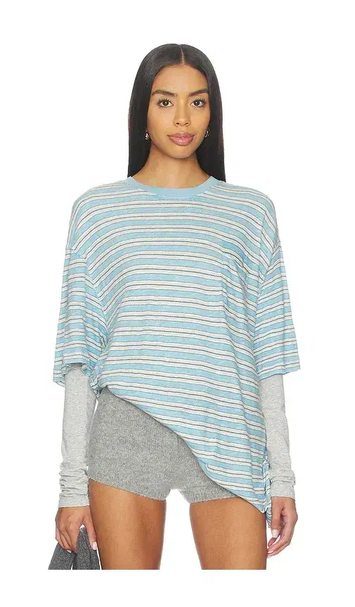 x All Love Stripe Pocket Tee