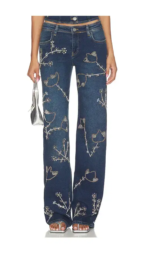 OW Collection Nova Embellished Denim Jean