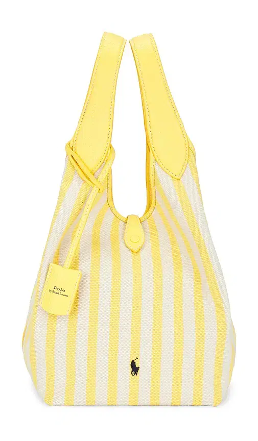 Polo Ralph Lauren Stripe Polo Canvas Medium Tote
