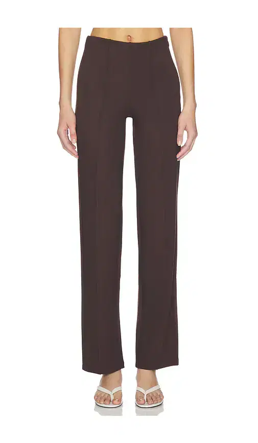 High Waist Pintuck Straight Pant