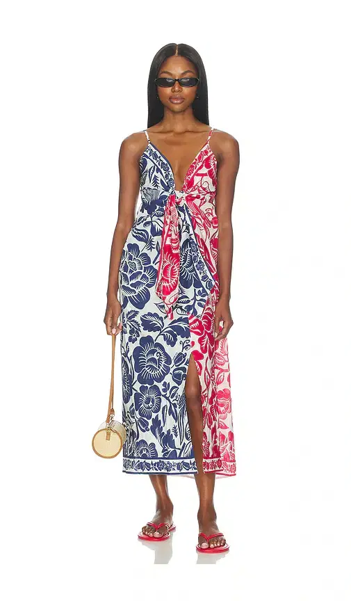 Cashew And Birds Long Dress