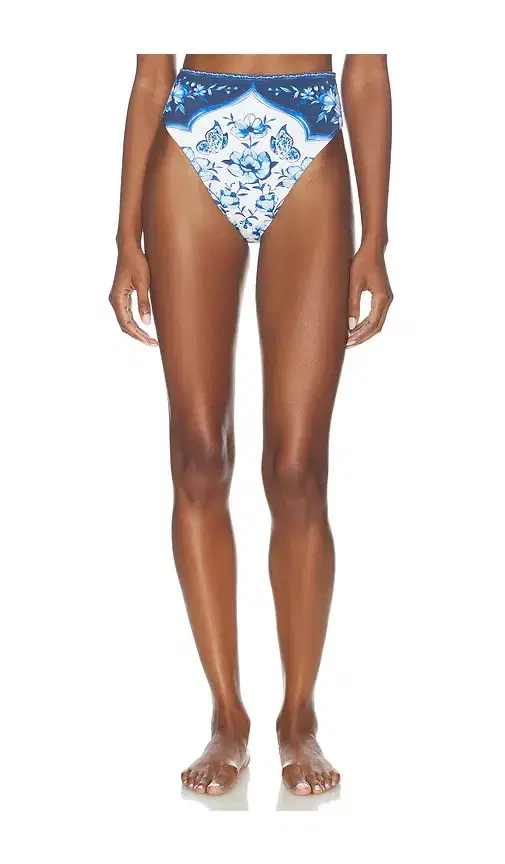 FARM Rio Porcelain Garden High Waist Bikini Bottom