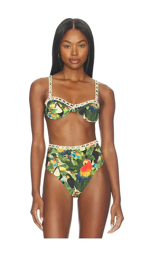 Bird Leaves Underwire Bikini Top