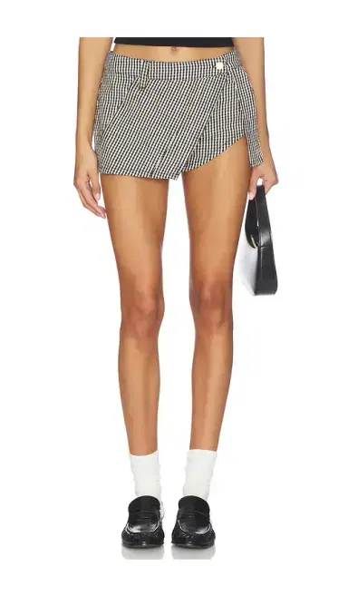 Free People Georgie Gingham Micro Skort | Thumbnail 1