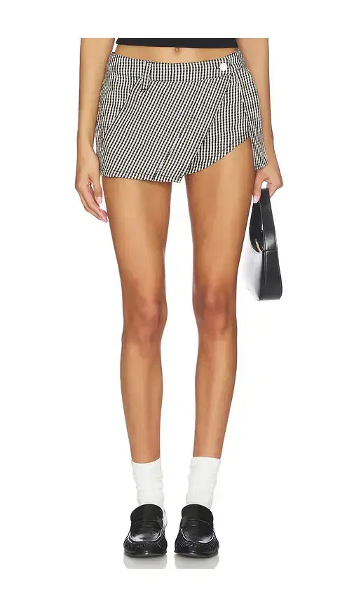 Free People Georgie Gingham Micro Skort