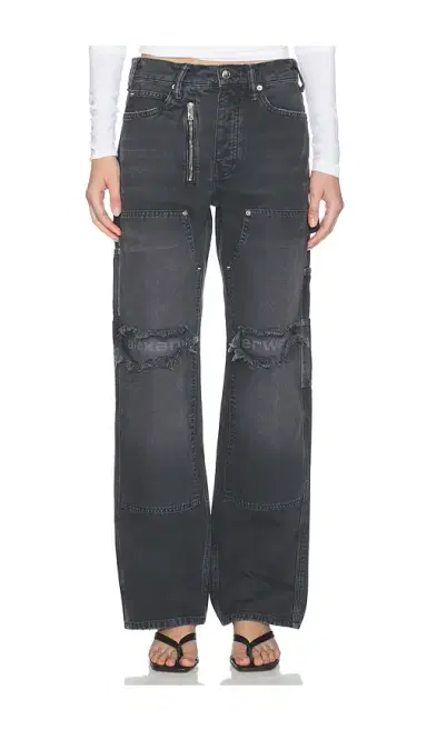 Alexander Wang Mid Rise Carpenter Jeans With Zip | Thumbnail 1 Alexander Wang Mid Rise Carpenter Jeans With Zip | Thumbnail 1