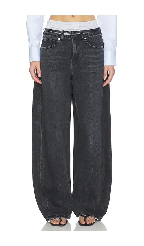 Alexander Wang Prestyle Blow Up Jeans With Leather Belt And Boxer
