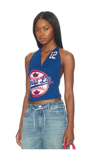 Boys Lie Sporting Blues Halter Top | Thumbnail 2 Boys Lie Sporting Blues Halter Top | Thumbnail 2