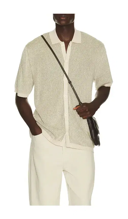 Hi Lo Knit Button Up Shirt