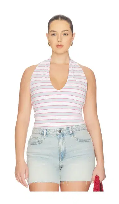 GOOD AMERICAN Super Stretch Halter Tank Top | Thumbnail 2