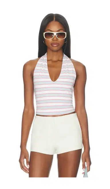 GOOD AMERICAN Super Stretch Halter Tank Top | Thumbnail 1