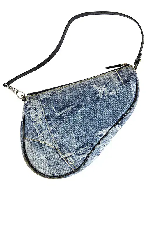 dior Dior Denim Saddle Bag