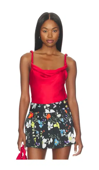 Alice + Olivia Alice + Olivia Monique Twist Strap Cowl Neck Tank | Thumbnail 1 Alice + Olivia Alice + Olivia Monique Twist Strap Cowl Neck Tank | Thumbnail 1