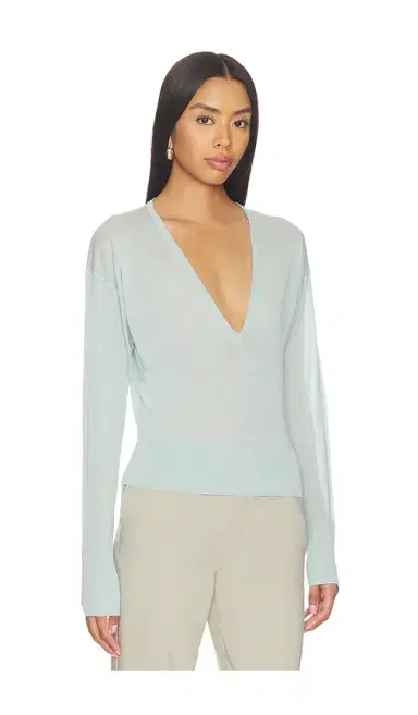 fleur du mal Sheer Knit V-neck Sweater | Thumbnail 2 fleur du mal Sheer Knit V-neck Sweater | Thumbnail 2