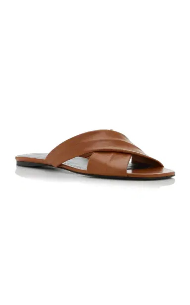 Khaite Liria Leather Flat Sandals | Thumbnail 4 Khaite Liria Leather Flat Sandals | Thumbnail 4