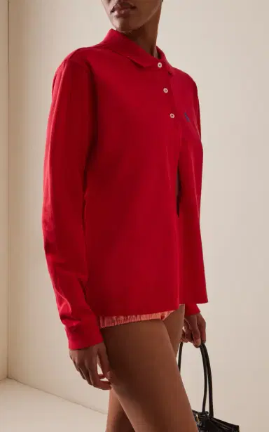 Prada Cotton Pique Polo Shirt | Thumbnail 3