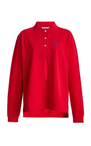 Prada Cotton Pique Polo Shirt | Thumbnail 1
