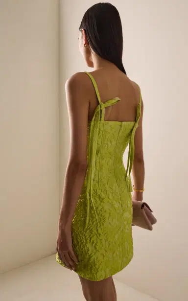 Emilia Wickstead Eliezer Jacquard Mini Dress | Thumbnail 4