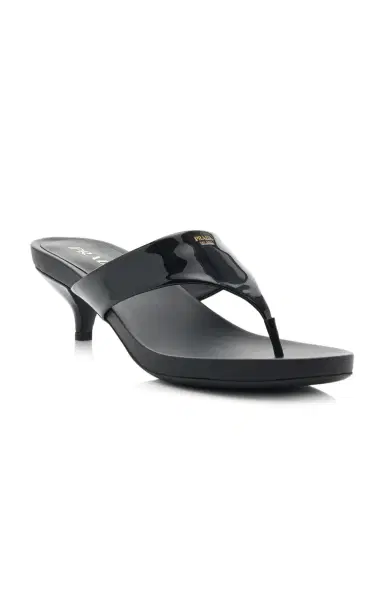 Prada Patent Leather Thong Sandals | Thumbnail 5