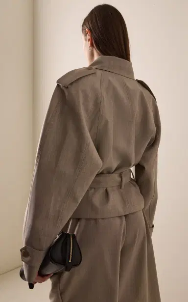 The Frankie Shop Stan Cropped Trench Coat | Thumbnail 4 The Frankie Shop Stan Cropped Trench Coat | Thumbnail 4