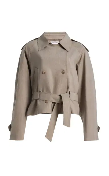 The Frankie Shop Stan Cropped Trench Coat | Thumbnail 6 The Frankie Shop Stan Cropped Trench Coat | Thumbnail 6