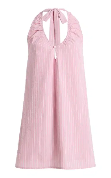 ELCE Sidney Cotton-Blend Mini Halter Dress | Thumbnail 8