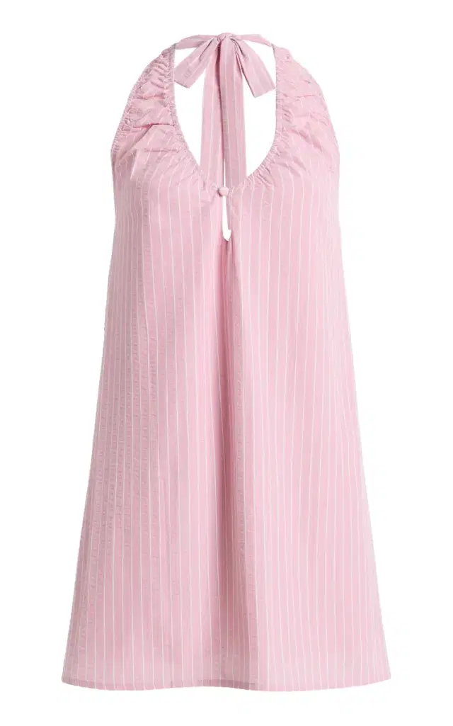 Sidney Cotton-Blend Mini Halter Dress