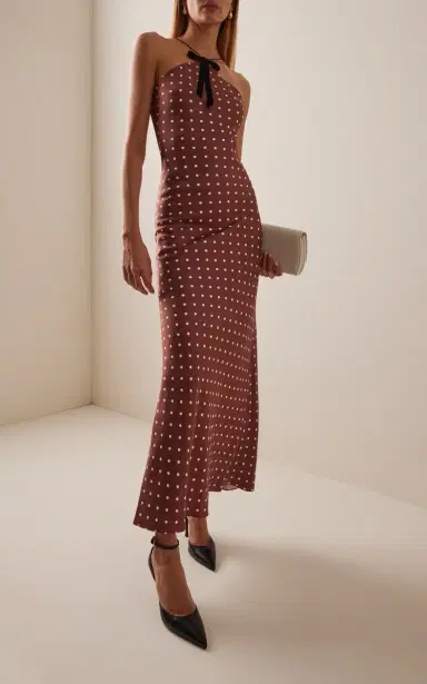Rodarte Polka-Dot Silk-Twill Midi Dress | Thumbnail 2 Rodarte Polka-Dot Silk-Twill Midi Dress | Thumbnail 2