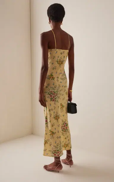 Rodarte Daisy Silk-Crepe Midi Halter Slip Dress | Thumbnail 4