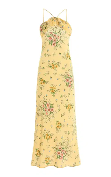 Rodarte Daisy Silk-Crepe Midi Halter Slip Dress | Thumbnail 1